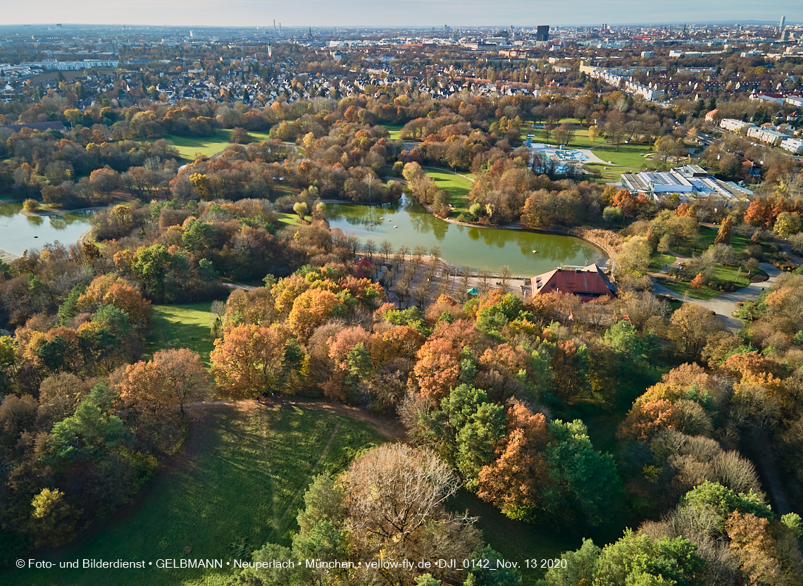 13.11.2020 - der Ostpark mit See und Biergarten in Neuperlach